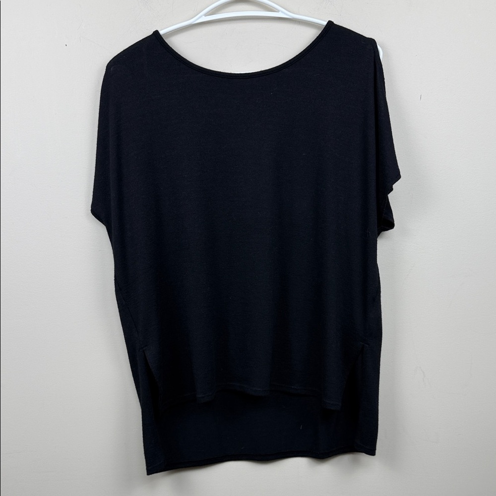 rag & bone Black Short Sleeve Top with slit sleeves Euc small